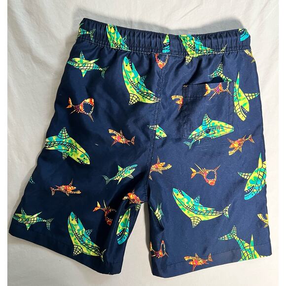 Lands End Swim Trunks Boys Size Large 10-12‎ Printed Volley - Picture 2 of 8